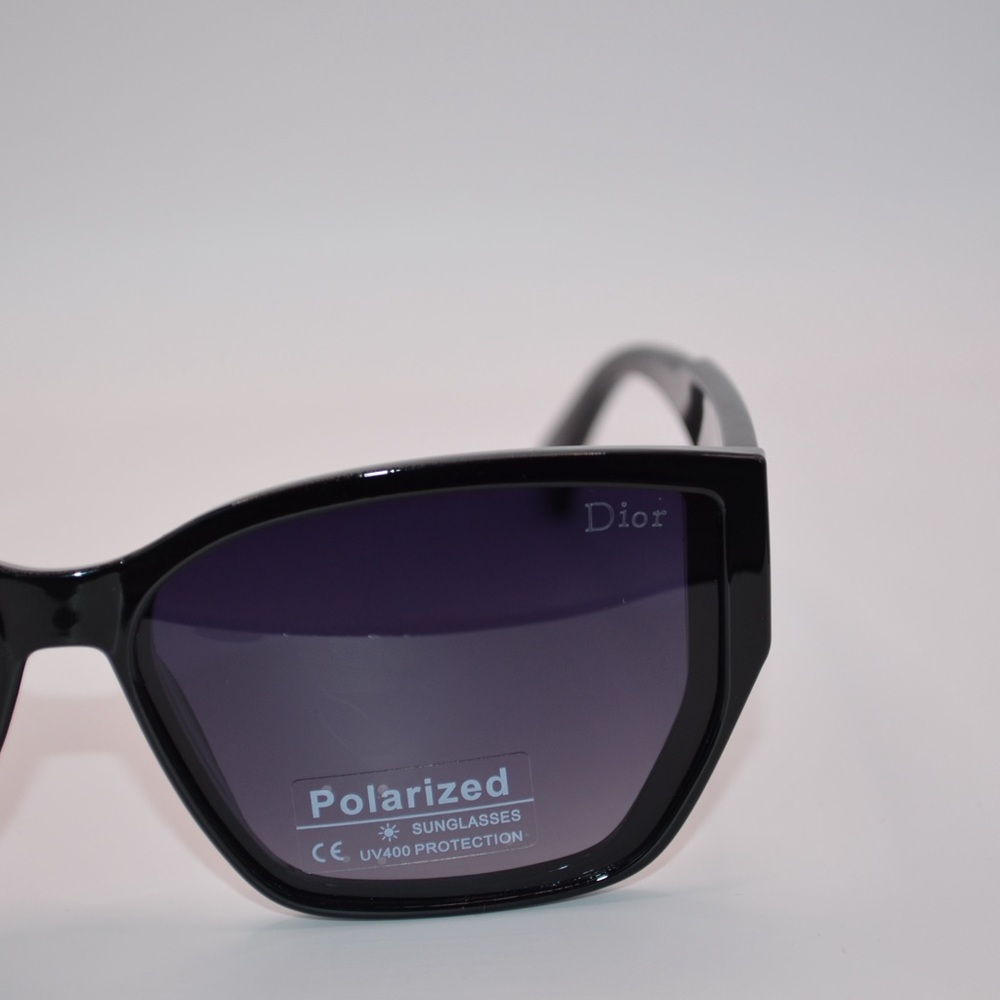 Dior Women’s Sunglasses | Black & White Temples | Gray/Purple Gradient Polarized - Picture 11 of 16